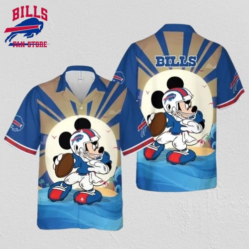 Buffalo Bills Mickey Mouse Hawaiian Shirt Beach Adventure 840831
