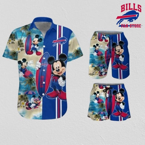 Buffalo Bills Mickey Mouse New Hot 3D Hawaiian Shirt Aloha Shirt For Men Women Perfect Gift
