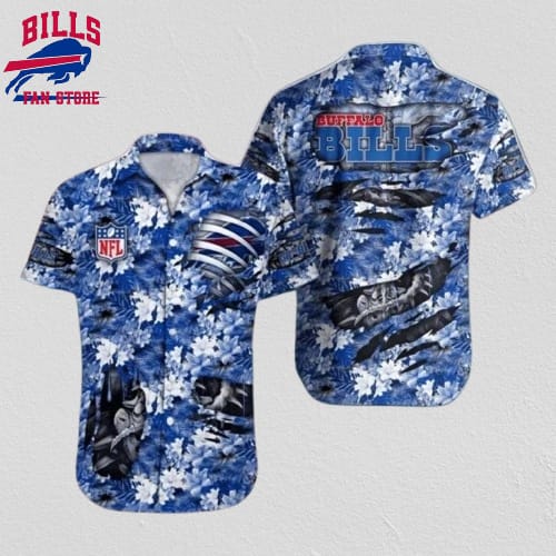 Buffalo Bills Nfl Floral Blue Hawaiian Shirt