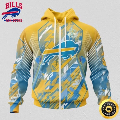 NFL Buffalo Bills All Over Print Zip 3D Hoodie Fearless Against Childhood Cancers Unisex Hoodie