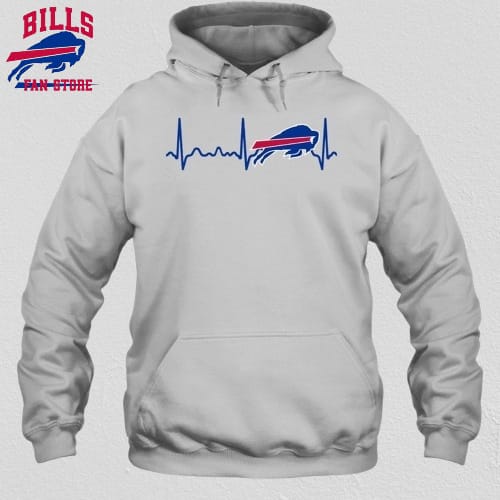 NFL Buffalo Bills Heartbeat Hoodie Unisex Football T-Shirt Hoodie