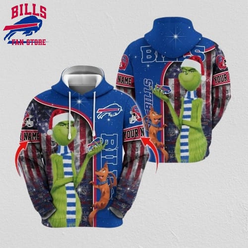 NFL Buffalo Bills Hoodie Grinch Custom 3D Hoodie Trending Shirt