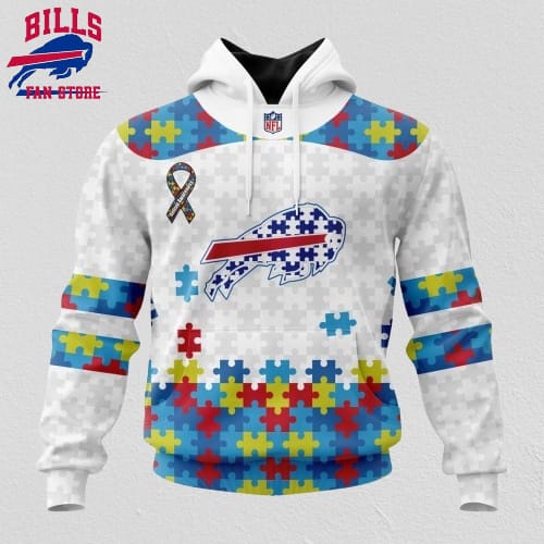 NFL Buffalo Bills Hoodie Special Autism Awareness Design 3D Hoodie