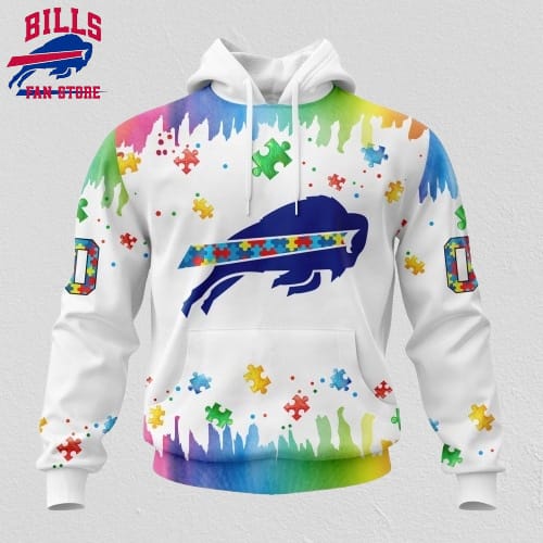 NFL Buffalo Bills Hoodie Special Autism Awareness Design All Over Print Hoodie