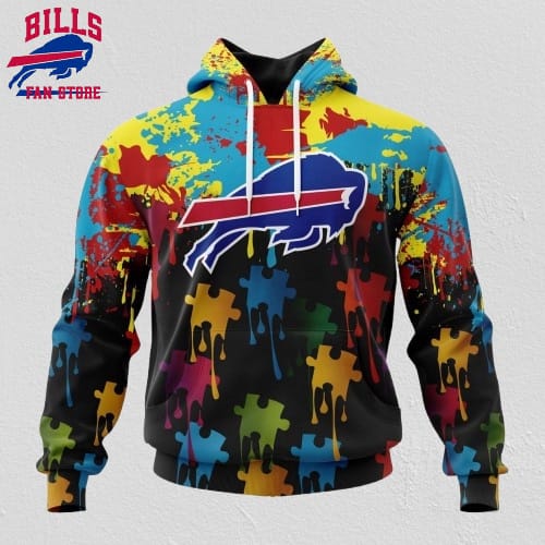 NFL Buffalo Bills Hoodie Special Autism Awareness Design Football Hoodie