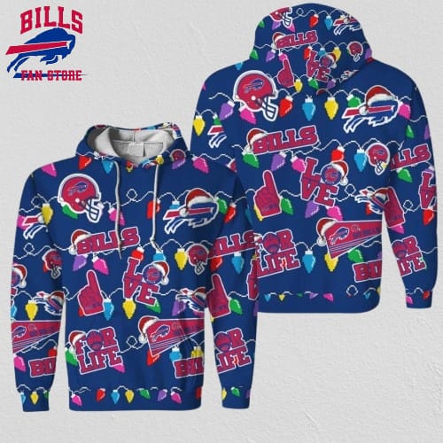 NFL Buffalo Bills Love For Life Football Team Merry Christmas Hoodie Shirt