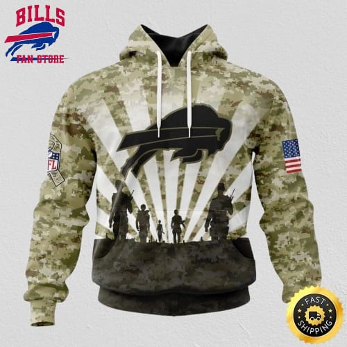 NFL Buffalo Bills Salute To Service Honor Veterans And Their Families Hoodie