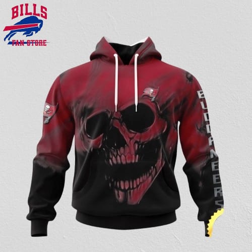 NFL Tampa Bay Buccaneers 3D Hoodie Printed Halloween Skull Custom Name And Number Show Team Pride