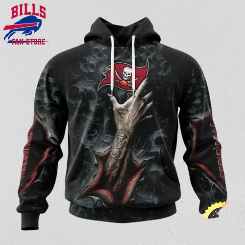 NFL Tampa Bay Buccaneers Hoodie Special Horror Skull Art Design Halloween 3D Hoodie Unisex Hoodie