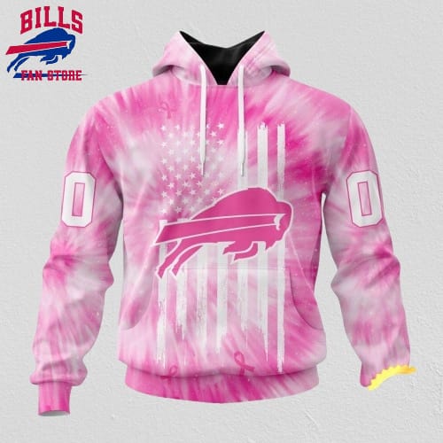 Personalized NFL Buffalo Bills All Over Print 3D Hoodie Special Pink Tie Dye Unisex Hoodie
