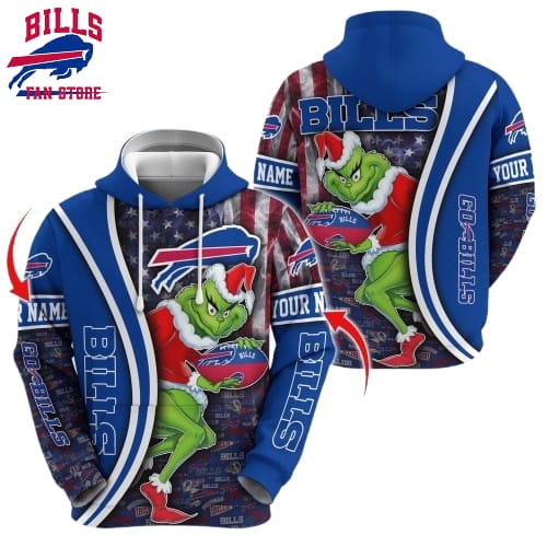Personalized NFL Buffalo Bills Hoodie Grinch Unisex Hoodie