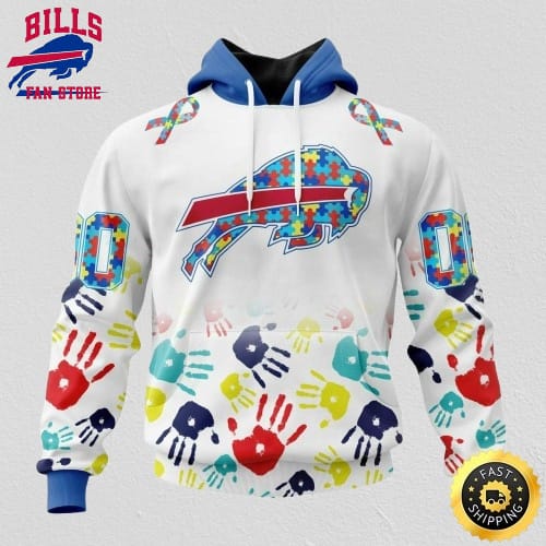 NFL Autism Hoodie Buffalo Bills Special Autism Awareness Design 3D Hoodie Unisex Hoodie