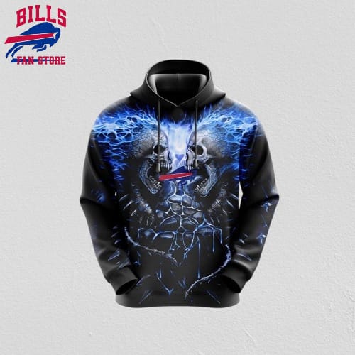 NFL Buffalo Bills 3D Hoodie All Over Print Skull Game Day Essential