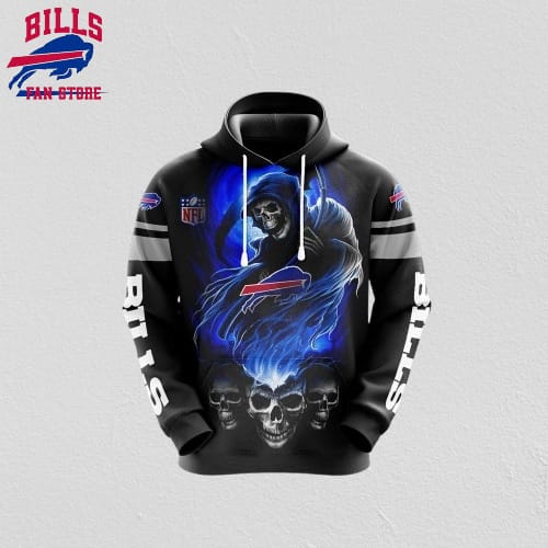 NFL Buffalo Bills 3D Hoodie All Over Print Skull Stay Cozy and Stylish