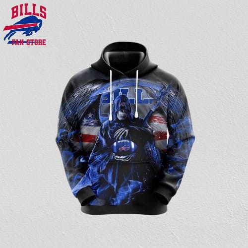 NFL Buffalo Bills 3D Hoodie All Over Print Skull Ultimate Fan Gear