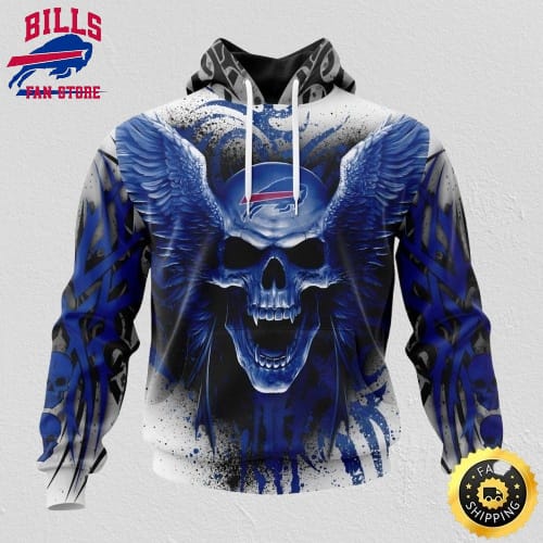 NFL Buffalo Bills 3D Hoodie All Over Print Special Kits With Skull Unite In Team Colors