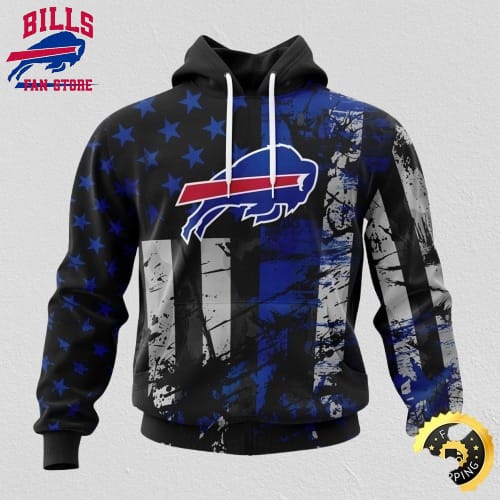 NFL Buffalo Bills 3D Hoodie Classic Grunge American Flag Stylish Warmth For Fans