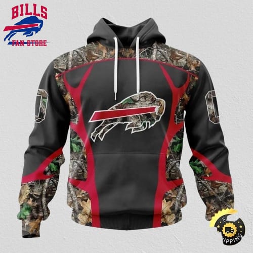 NFL Buffalo Bills All Over Print 3D Hoodie Camo Hunting Design Your Team In Style