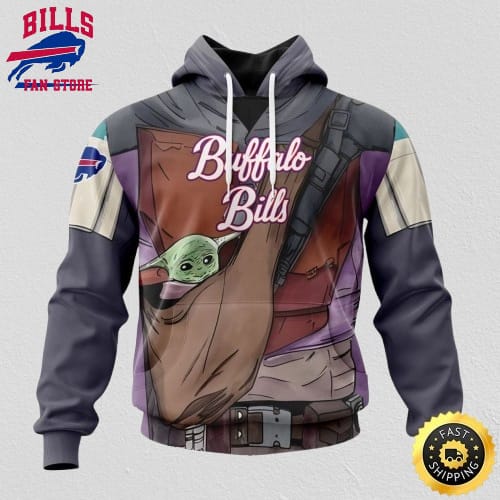 NFL Buffalo Bills All Over Print 3D Hoodie Specialized Mandalorian And Baby Yoda Unisex Hoodies